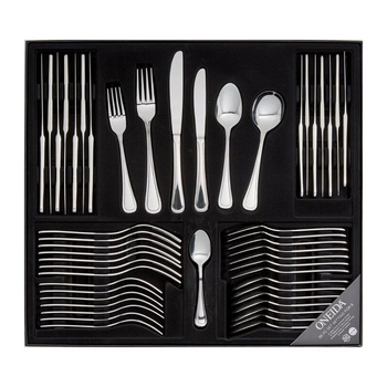 56pc Oneida Barcelona Flatware Stainless Steel Cutlery Set