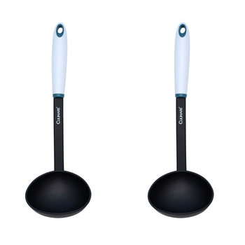 2x Culinare Bio Plastics 31cm Nylon Soup Ladle - White