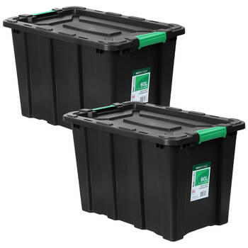 2PK Boxsweden Eco Storage Heavy Duty Box 60L 57x38.5x38.5cm