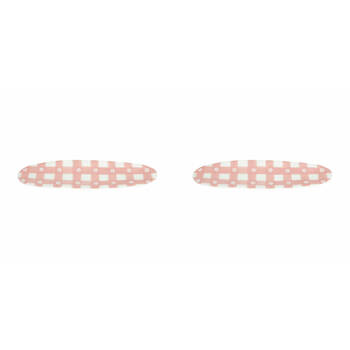 2PK Annabel Trends Ceramic Tray Daisy Home Decor Oval 8.5x15cm - Pink