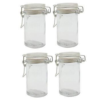 4PK Lemon & Lime Fresco Glass Clip Jar 70Ml In Pdq