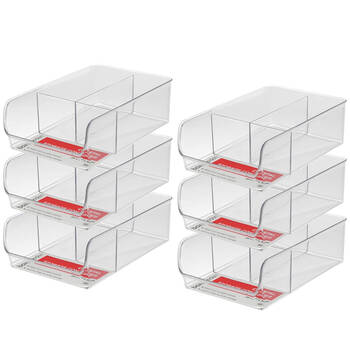 6PK Boxsweden 3 Compartment Crystal Storage Container