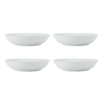 4pc Mikasa Chalk Kitchen Porcelain Pasta Bowl Set, 23cm, White
