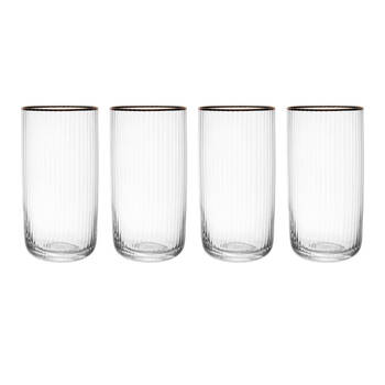 4pc Mikasa Sorrento Crystal Highball Glass Set, 510ml