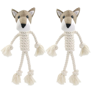 2PK Paws & Claws Animal Kingdom Knotted Pet Toy Assorted