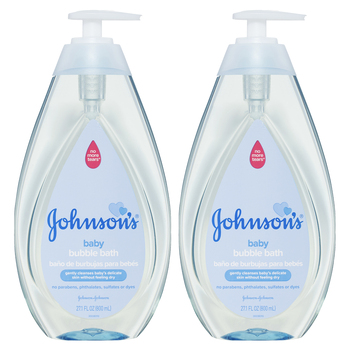 2PK Johnson's Baby Gentle Cleanser Bubble Bath Liquid Bottle 800ml