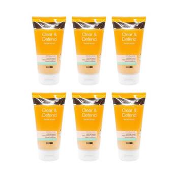 6PK Neutrogena Clear & Defend Facial Scrub Care For Spot Prone Skin 150ml
