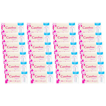384pc Carefree Organics Regular Cotton Tampons Feminine Hygiene