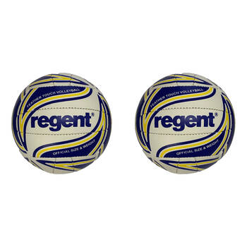 2PK Regent Offical Sized Feather Touch Volleyball Playing/Training Multi Colour