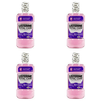 4PK Listerine Antibacterial Mouthwash 750ml - Total Care