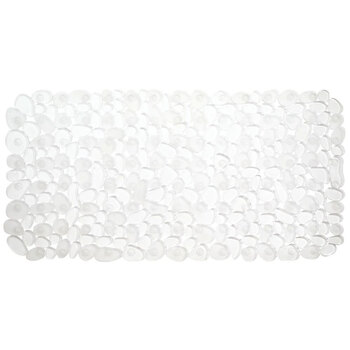 iDesign Pebble Bath Mat Clear 67cm