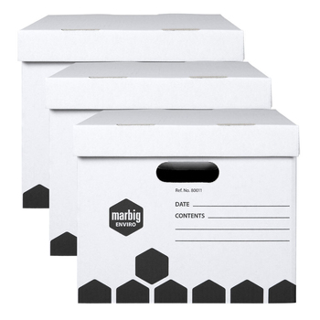 3PK Marbig Quickfold Document/Binder Filing Archive Box