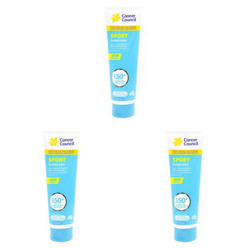 3PK Cancer Council 110ml Sport Sunscreen SPF50+ Body Lotion