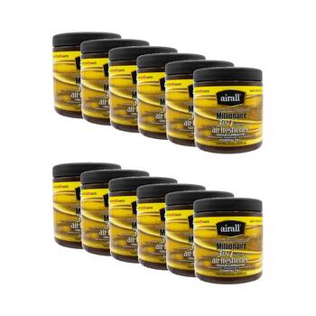 12PK AirAll Air Freshener 3-in-1 Solid Odour Eliminator 226g Millionaire Scent