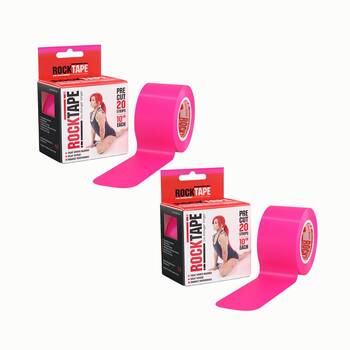 2PK Rocktape Precut Adhesive Support Tape - Pink