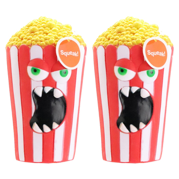 2PK Paws & Claws Fast Food Chompers Vinyl Chew Pet Toy Assorted