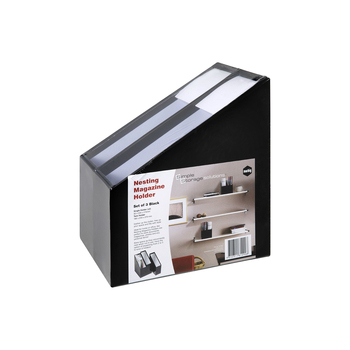 Marbig Simple 4-Section 27cm Storage Magazine Holder - Black