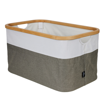 Hills Ind 52L Bamboo Laundry Basket Two Tone Home Cleaning