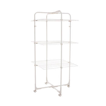 Hills 19M 3 Tier Double Decker Mobile Tower Clothes Airer w/ 60 Hook Slots