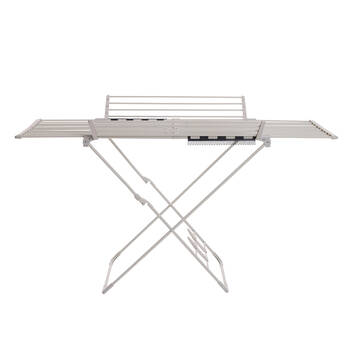 Hills 22M 4 Wing Extendable Clothes Airer w/ 2x Shoe Holders & Sock Rails