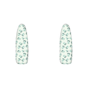 2PK Hills Reversible Green Floral Med/Large Ironing Board Cover w/ 7mm Padding