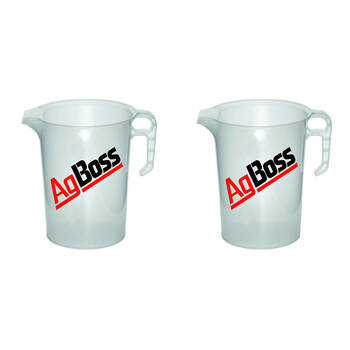2PK AgBoss PourMaxx Logo Chemical Resistant Industrial Measuring Jug 5L