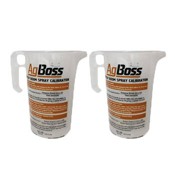 2PK AgBoss PourMaxx Boom Spray Calibration Industrial Measuring Jug 2L
