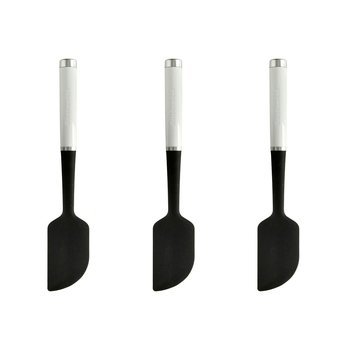 3PK KitchenAid Silicone Scraper Spatula Utensil 12cm - White