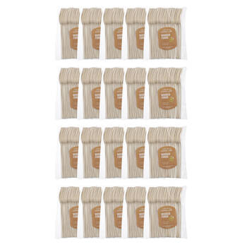 1000PC Lemon Lime ECO Wooden Forks 15.5cm