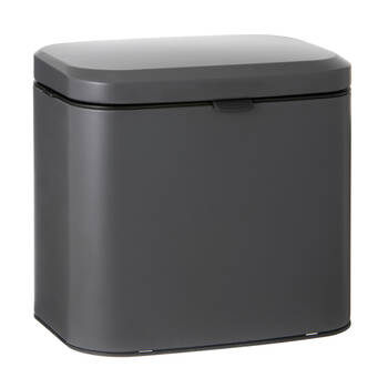Ladelle Essentials Stainless Steel Rubbish Bin 4L/20cm - Charcoal