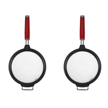 2PK KitchenAid Stainless Steel Strainer Mesh Bowl w/ Handle 17.5cm Empire Red