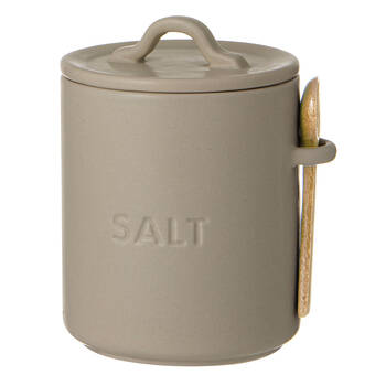 Ladelle Essentials Salt Cellar Storage 11.5x10cm - Stone