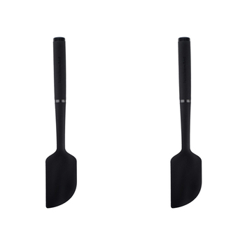 2PK KitchenAid Soft Touch Scraper Spatula Silicone 30cm - Black