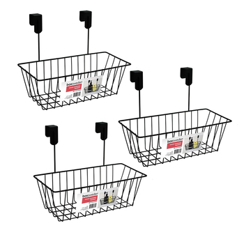 3PK Boxsweden Wire Door Hanging Basket Assorted