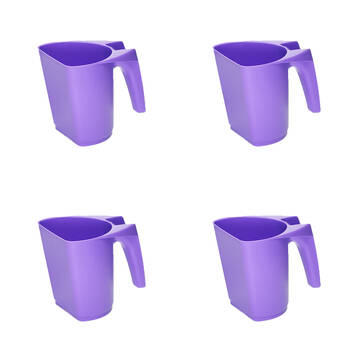 4PK AgBoss Pet and Livestock Plastic Food Scoop FeedMaxx 0.5kg Purple