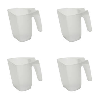 4PK AgBoss Pet and Livestock Plastic Food Scoop FeedMaxx 1kg Clear