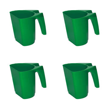 4PK AgBoss Pet and Livestock Plastic Food Scoop FeedMaxx 1kg Green