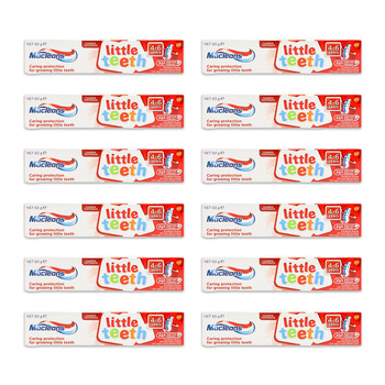 12PK Macleans Little Teeth 63g Kids Toothpaste Tube Oral Care 4-6y