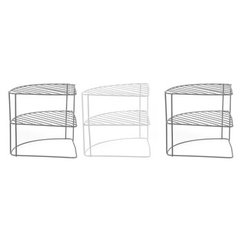 3PK Boxsweden Wire Corner Kitchen Rack Lge 26X26X23cm Assorted