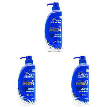 3PK Head & Shoulders Mens 2in1 Anti Dandruff Shampoo & Conditioner 550ml