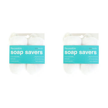 4pc Annabel Trends Spa Reusable Soap Saver - White