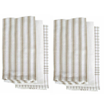 2x 3PK  J. Elliot Gardenia Tea Towels 50x70cm Taupe