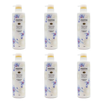 6PK Pantene 500ml Shampoo Pro V Illuminating Colour Care Sulphate Free