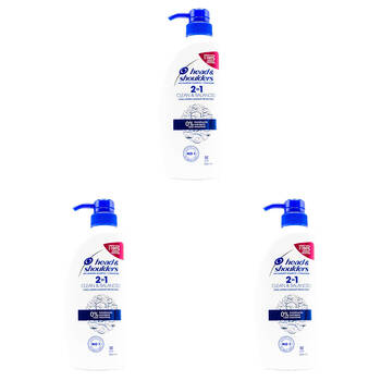 3PK Head & Shoulders 550ml Anti Dandruff Shampoo & Conditioner