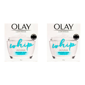 2PK Olay 50g Moisturiser Luminous Whip Hair Care Cream
