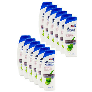 12PK Head & Shoulders Anti-Dandruff Shampoo 400ml Sensitive Scalp Hair Care