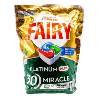 70pc Fairy Dishwasher Capsules Platinum Plus Refreshing Herbal Breeze