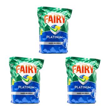 3x 75pc Fairy Dishwasher Capsules Platinum Dish Cleaning Soap Lemon