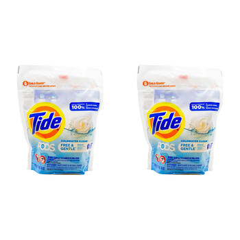 62pc Tide Laundry Detergent Pods Cold Water Clean Free & Gentle