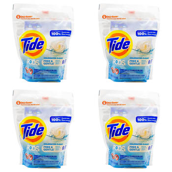 124pc Tide Laundry Detergent Pods Cold Water Clean Free & Gentle